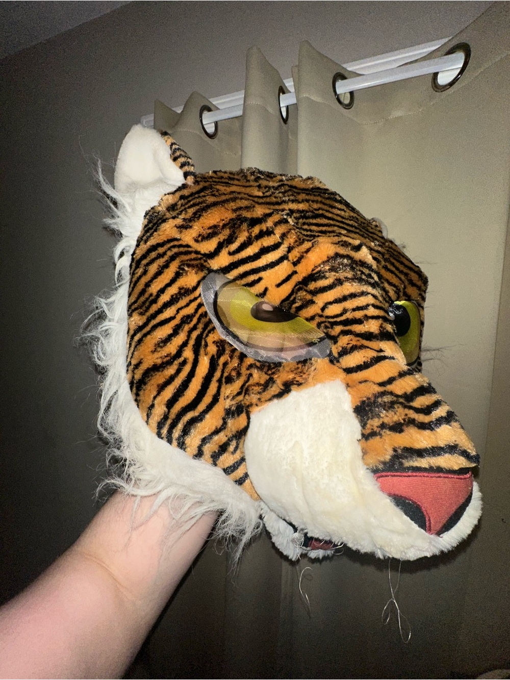 Tiger Head Dan Dee Mascot Furry Mask Adult Costume Cosplay Mask Plush
